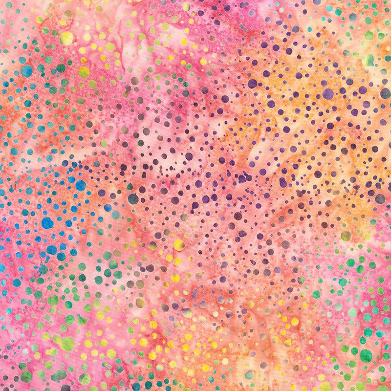 Dotted Batik Quilt Fabric - Splatter Dots in Pastel Multi - AMD-22660-198 PASTEL