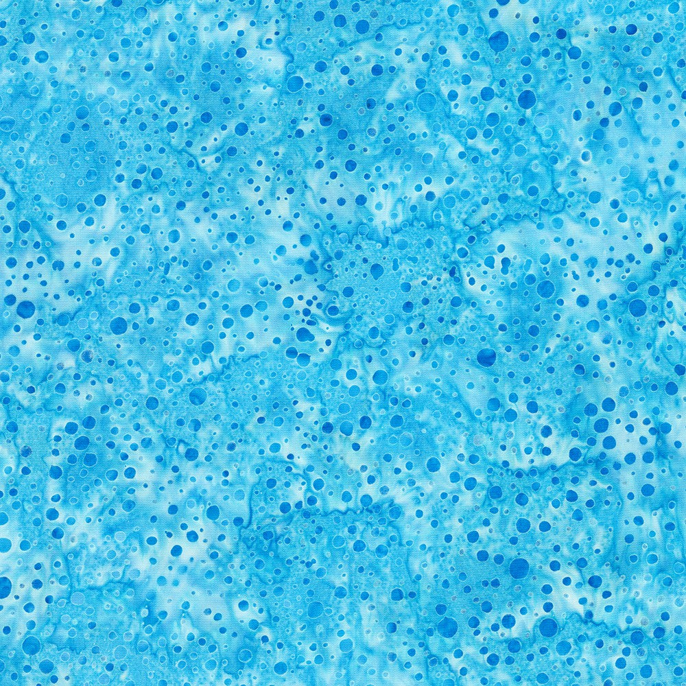 Dotted Batik Quilt Fabric - Splatter Dots in Sky Blue - AMD-22660-63 SKY