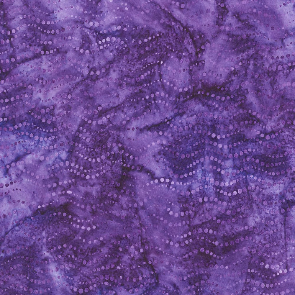 Dotted Batik Quilt Fabric - Wavy Dots in Purple - AMD-22659-6 PURPLE