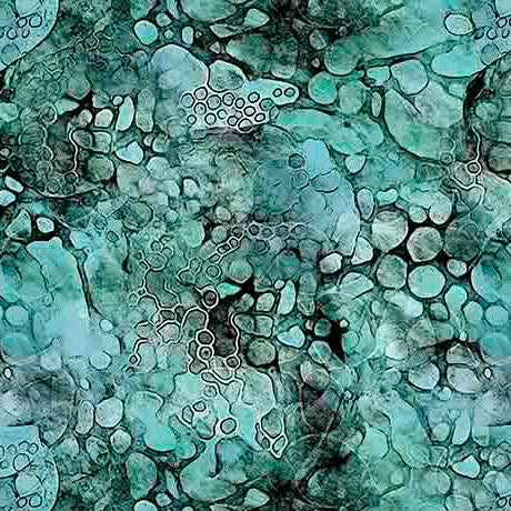 Dragon Dreams Quilt Fabric - Dragon Skin Texture in Turquoise - 2600 30962 Q