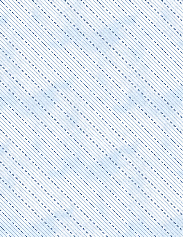 Dreaming in Blue Quilt Fabric - Dashed Lines in White - 3060 36278 144