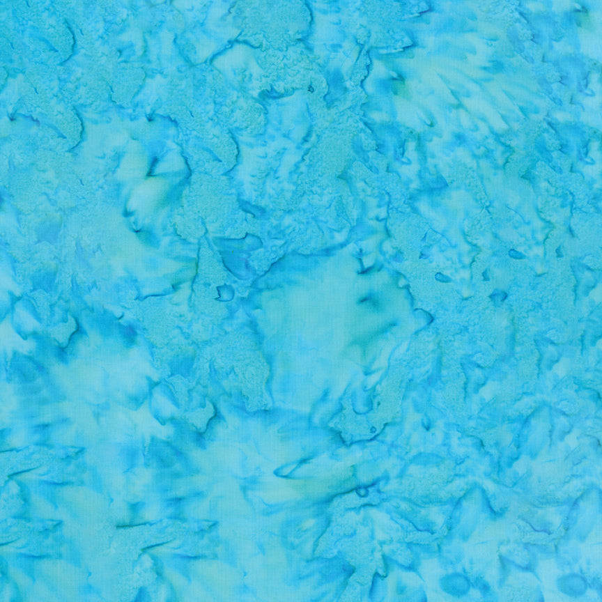 Expressions Hand-Dyes Batik Quilt Fabric - Lagoon Beach (Aqua) - BT21000-285