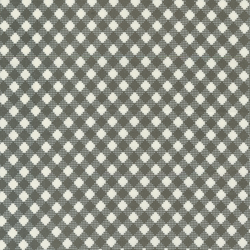 Farmstead Quilt Fabric - Bias Gingham in Charcoal Black - 20907 16