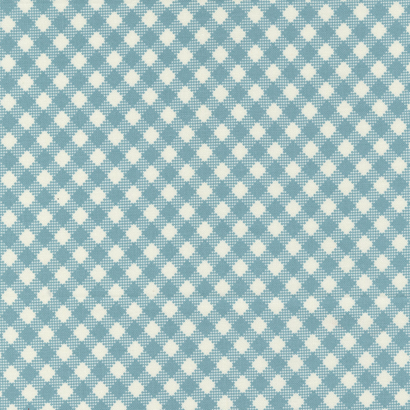 Farmstead Quilt Fabric - Bias Gingham in Mountain Stream Blue - 20907 14