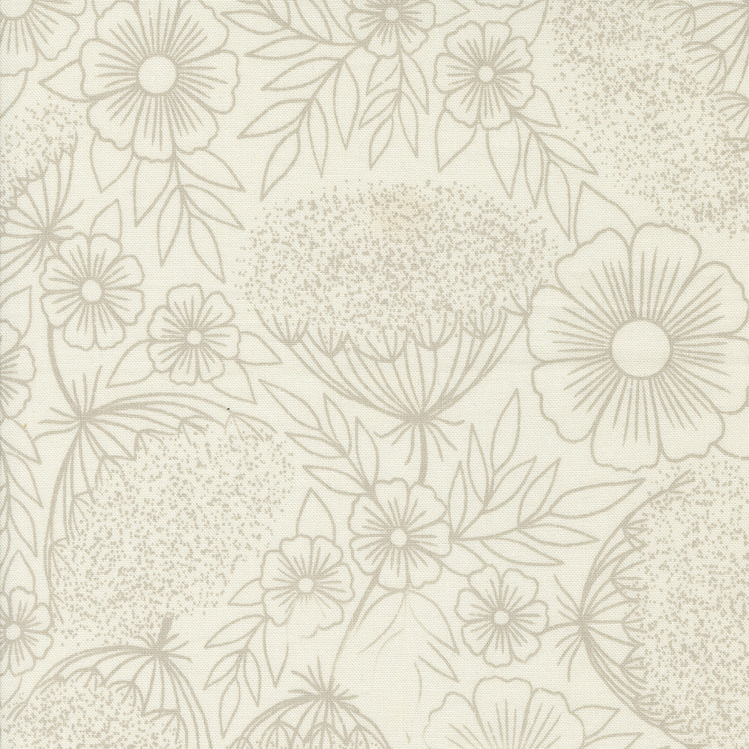 Field of Flowers Quilt Fabric - Queen Anne's Lace in Porcelain Cream - 3314 11