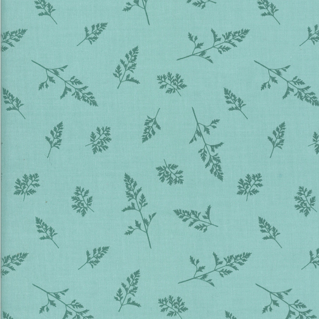 Field of Flowers Quilt Fabric - Sprigs in Robin's Egg Aqua - 3317 14