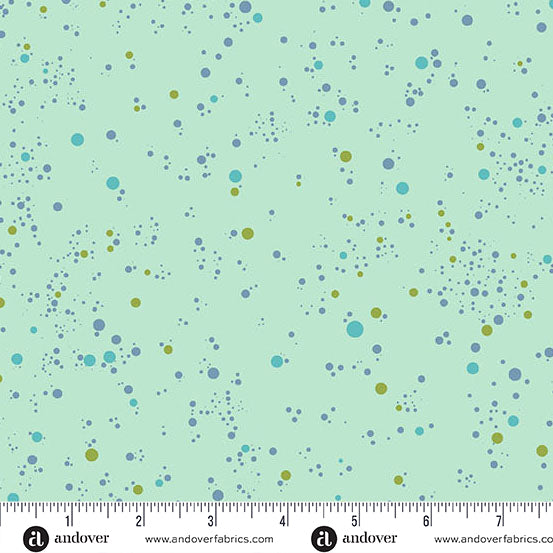 Fizz Quilt Fabric - Dots on Teal Fruit - A-1344-T