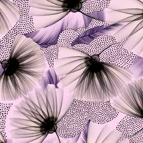 Floral Allure Quilt Fabric - Fan Floral in Lilac - 2600 30584 L