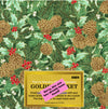 Holiday Flourish Festive Finery Quilt Fabric - Branches and Pinecones in Fresh Sage Green  - SRKM-22289-459 FRESH SAGE