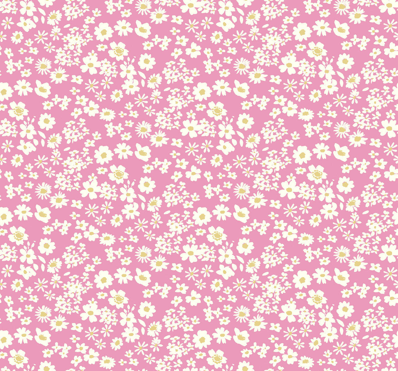 Flowers Collection Quilt Fabric - Ditsy Floral in Rose Pink - BG040