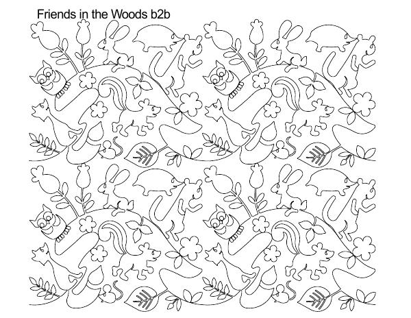 Longarm Pattern (not for sale): Friends in the Woods