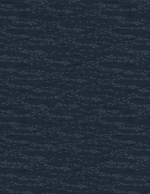 Gone Fishing Quilt Fabric - Water Texture in Dark Blue - 3061 21767 449