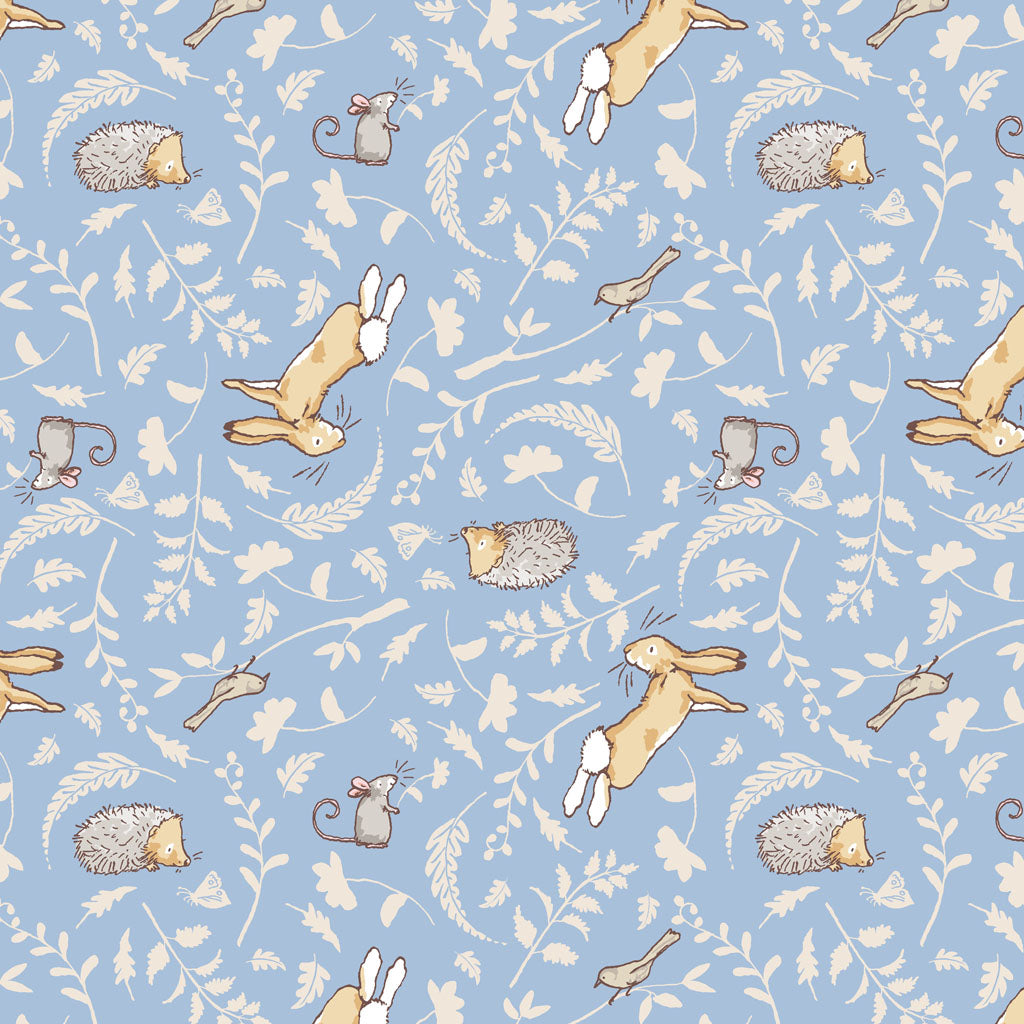 Guess How Much I Love You 2024 Quilt Fabric - Forest Friends in Denim Blue - Y4245-88