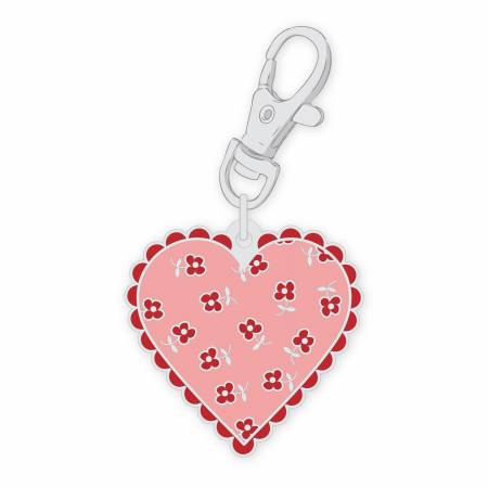 Happy Dots Heart Enamel Charm - ST-33025