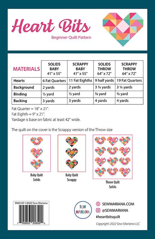 Heart Bits Quilt Pattern - SMA 107