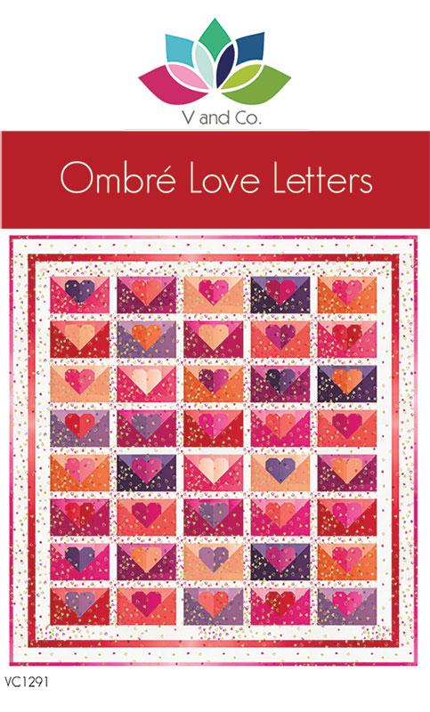 I Heart Ombre Quilt Fabric - Ombre Love Letters Quilt Kit - KIT10875