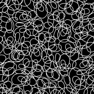 Insomnia Quilt Fabric - Brain Fog in Black - DCX12255-BLAC-D