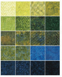 Island Batik Quilt Fabric - Citron Breeze 2 1/2" Strip Pack - set of 40 2 1/2" strips - Citron Breeze SP