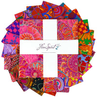 Kaffe Fassett Collective August 2024 Quilt Fabric - 10" Charm Pack in Hot (Reds/Pinks) - FB610GP.AUG24HOT