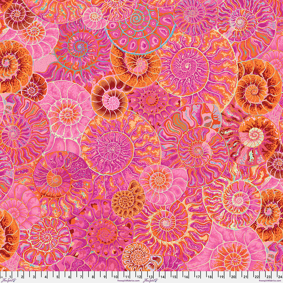 Kaffe Fassett Collective August 2024 Quilt Fabric - Ammonites in Pink - PWPJ128.PINK