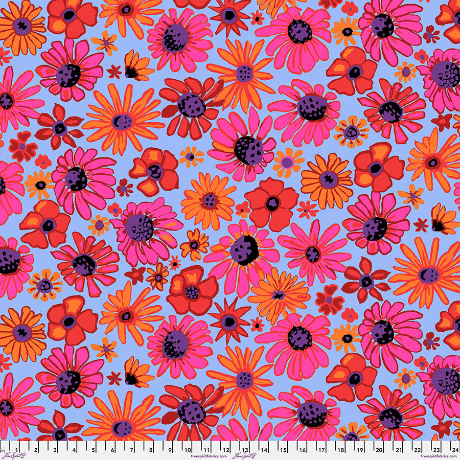 Kaffe Fassett Collective August 2024 Quilt Fabric - Bloomers in Lilac - PWBM093.LILAC