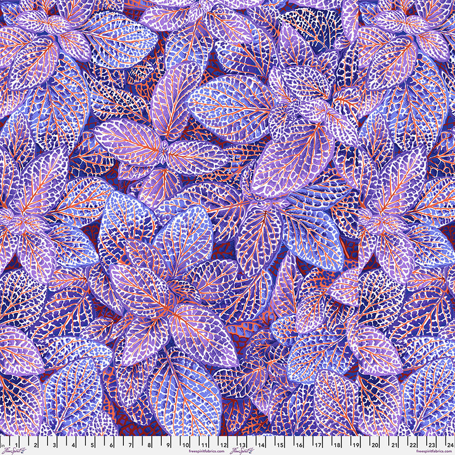 Kaffe Fassett Collective August 2024 Quilt Fabric - Fittonia in Blue - PWPJ129.BLUE