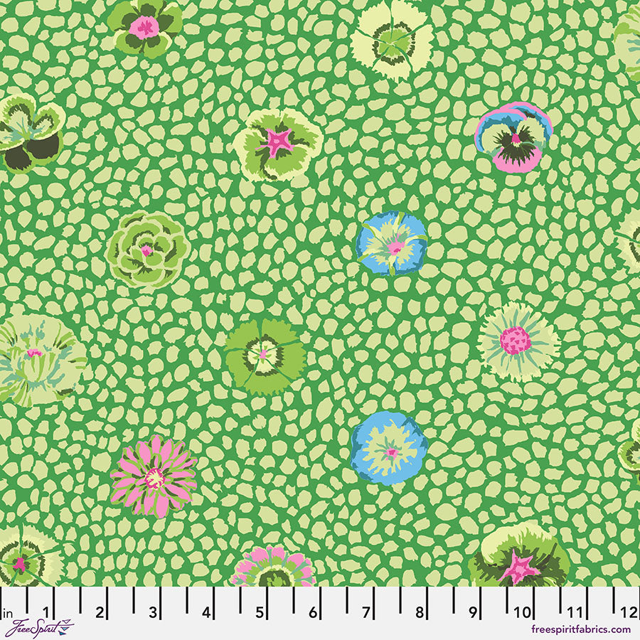 Kaffe Fassett Collective August 2024 Quilt Fabric - Guinea Flower in Moss Green - PWGP059.MOSS