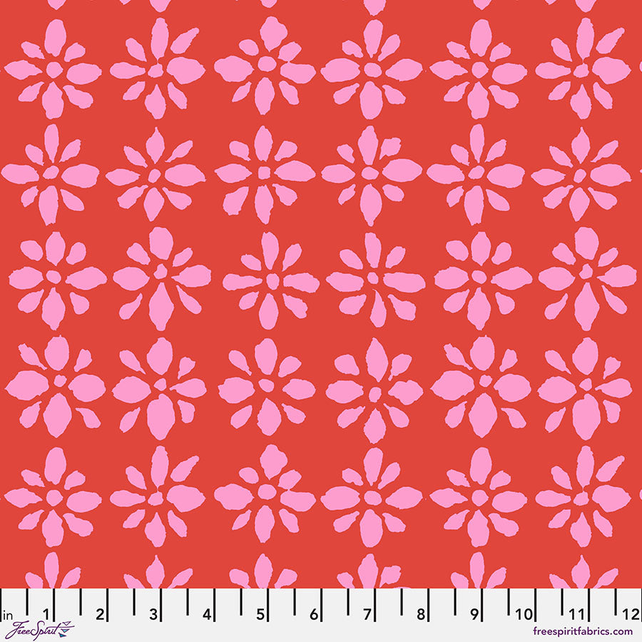 Kaffe Fassett Collective August 2024 Quilt Fabric - Snow Flower in Red - PWBM094.RED