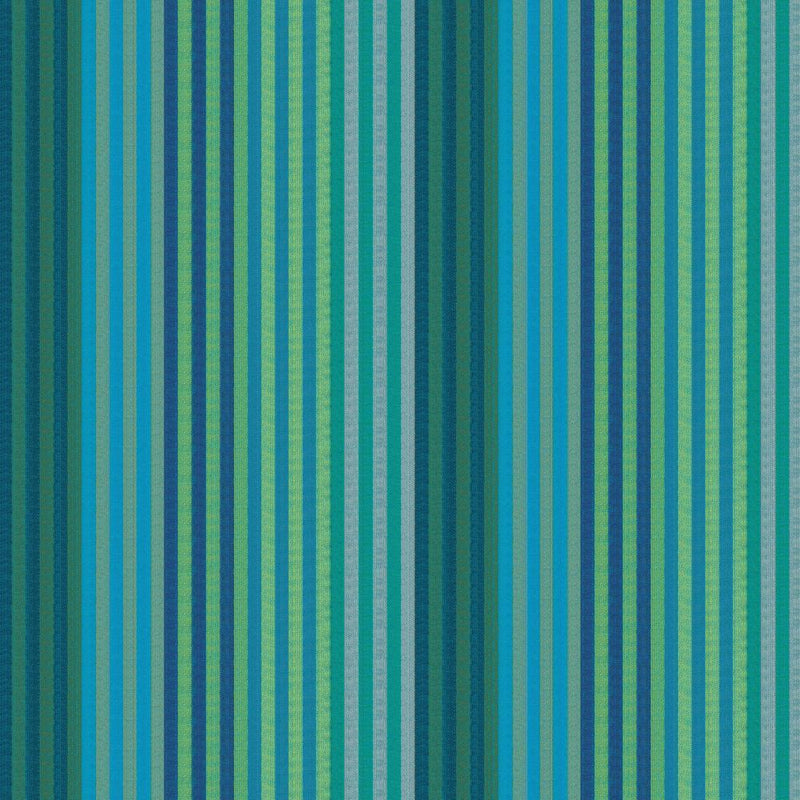 Kaffe Fassett Woven Stripes Quilt Fabric - Caterpillar Stripe in Aqua - WSGP001.AQUA