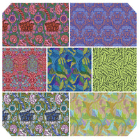 Kaffe x Morris & Co Quilt Fabric - 7 piece Fat Quarter Bundle in Bold - FB4FQKW.BOLD