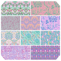 Kaffe x Morris &amp; Co Quilt Fabric - 10 piece Fat Quarter Bundle in Blush - FB4FQKW.BLUSH