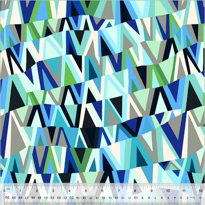 Kaleidoscope Quilt Fabric - Wavelength in Sea Glass Aqua - 54118D-6