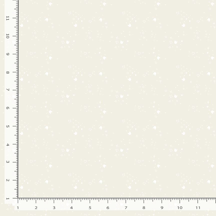 Kitty Litter Quilt Fabric - Blender in Chiffon (Cream) - STELLA-DPJ300  CHIFFON