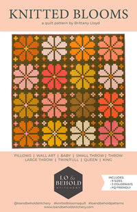 Knitted Blooms Quilt Pattern by Lo & Behold Stitchery - LBS 131