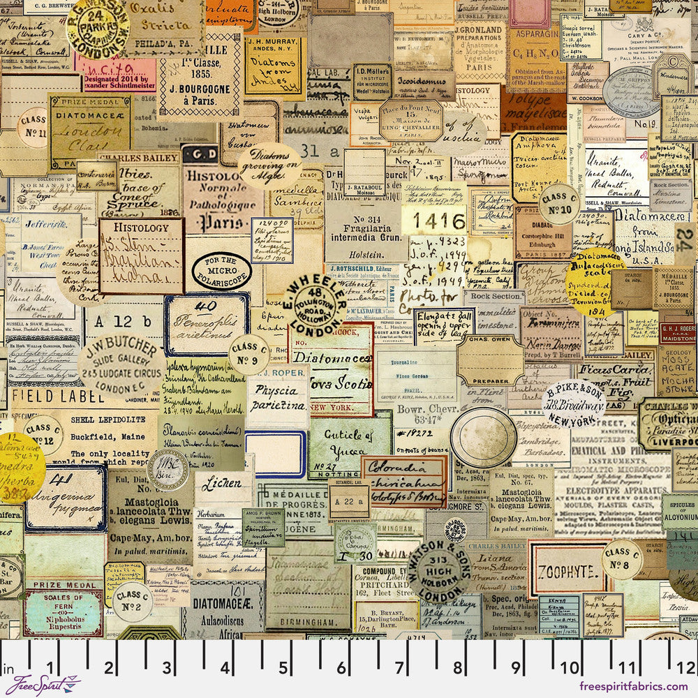 Laboratory Quilt Fabric by Tim Holtz - Curator in Multi - PWTH182.MULTI