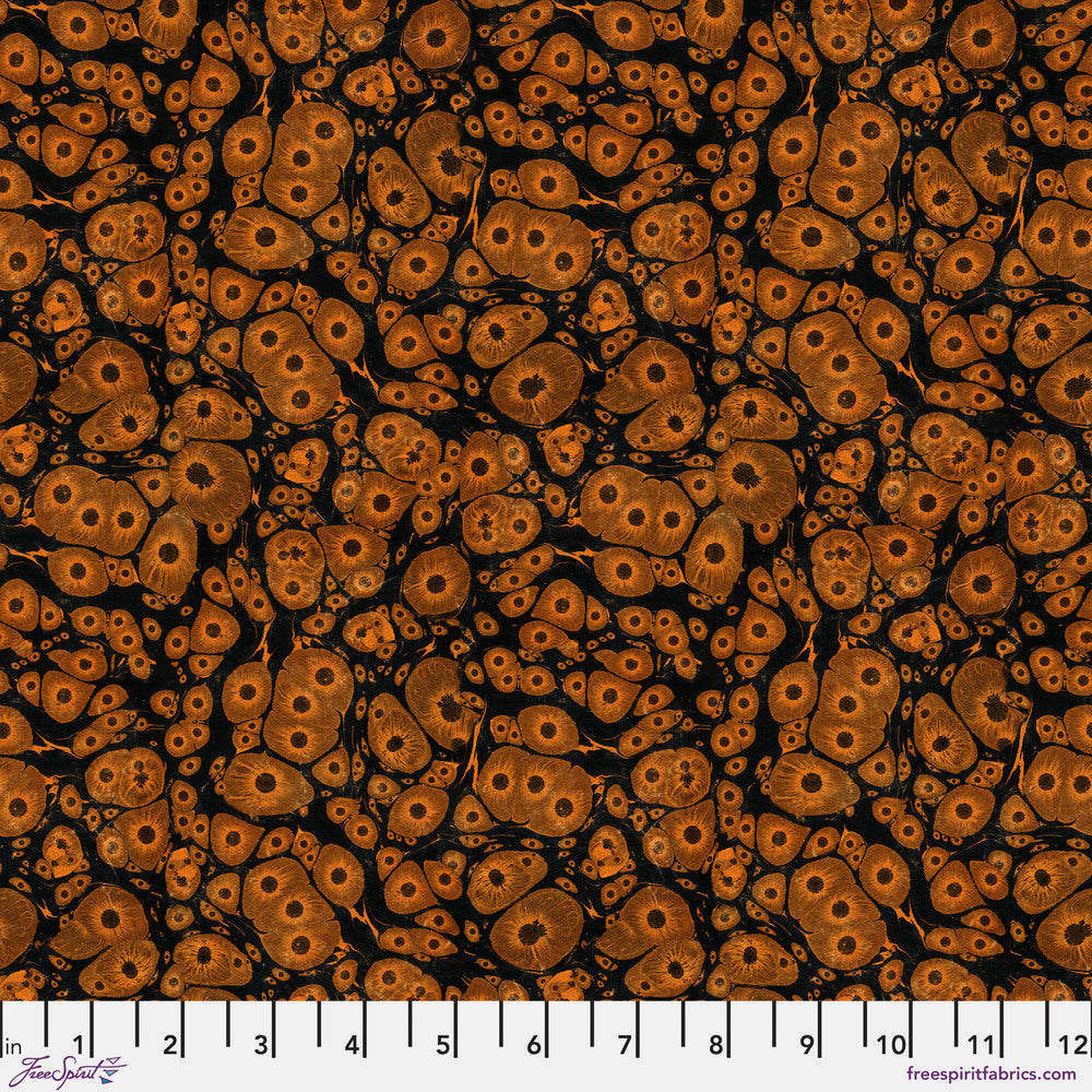 Laboratory Quilt Fabric by Tim Holtz - Molecular in Orange - PWTH188.ORANGE