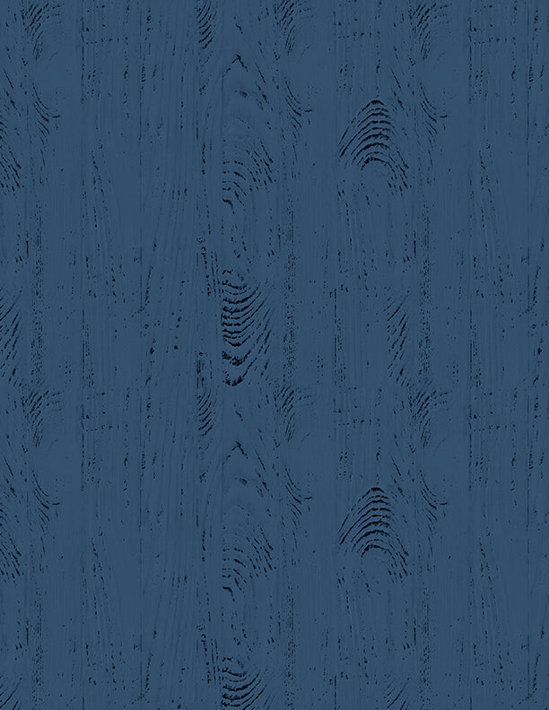 Lake Retreat Quilt Fabric - Wood Texture in Navy Blue - 3057 59041 444