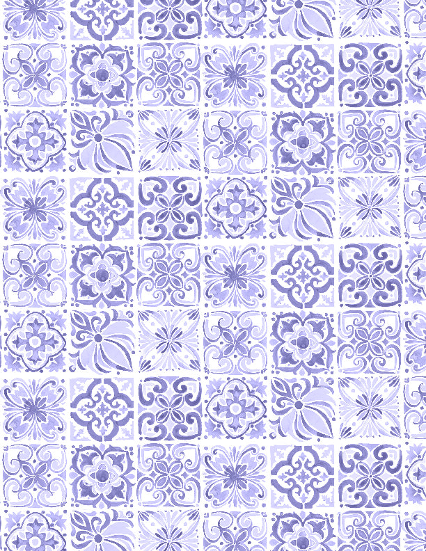 Lavender Lemonade Quilt Fabric - Tiles in Lavender Purple - 3023 39888 166