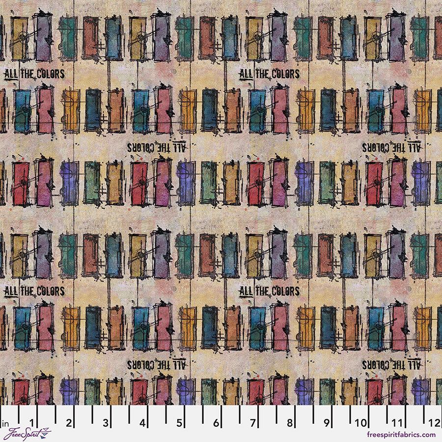 Live Out Loud Quilt Fabric - All the Colors in Prism Multi/Tan - PWSE020.PRISM