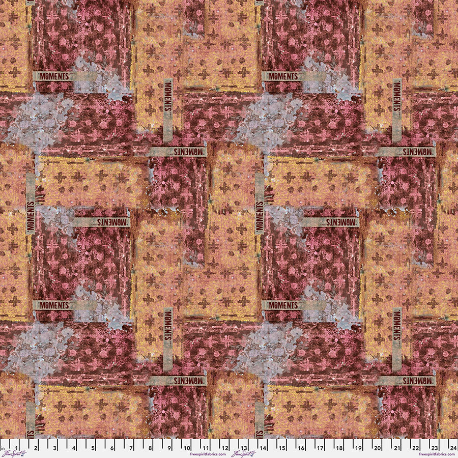 Live Out Loud Quilt Fabric - Moments in Sunset Orange/Burgundy - PWSE018.SUNSET