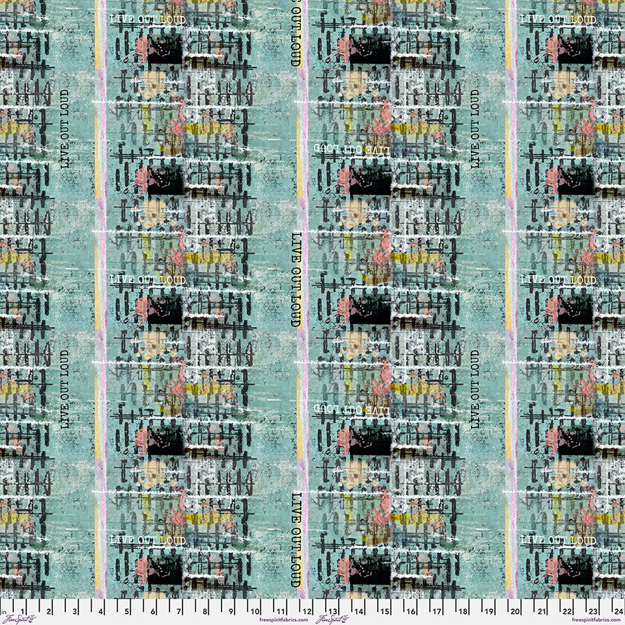 Live Out Loud Quilt Fabric - Out Loud in Sky Blue - PWSE013.SKY