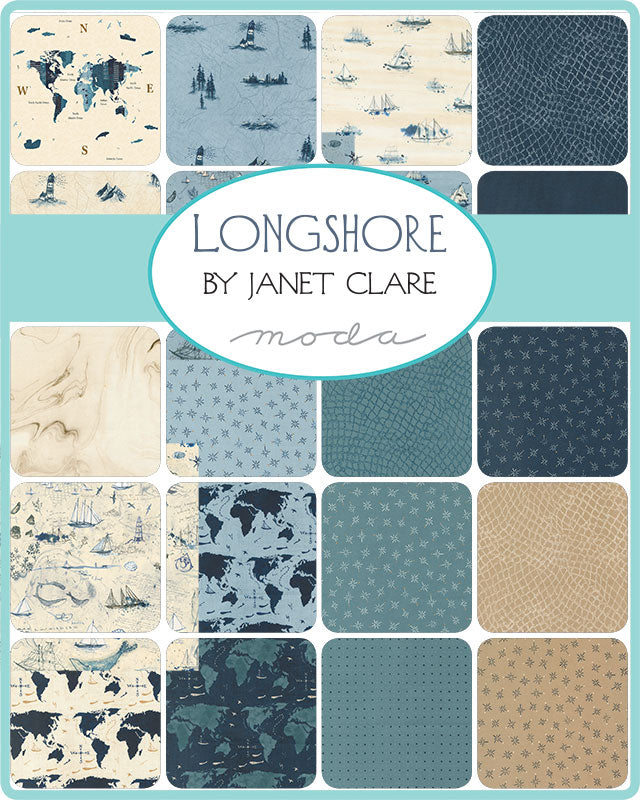 Longshore Quilt Fabric - 26 piece Fat Quarter Bundle - 24610AB