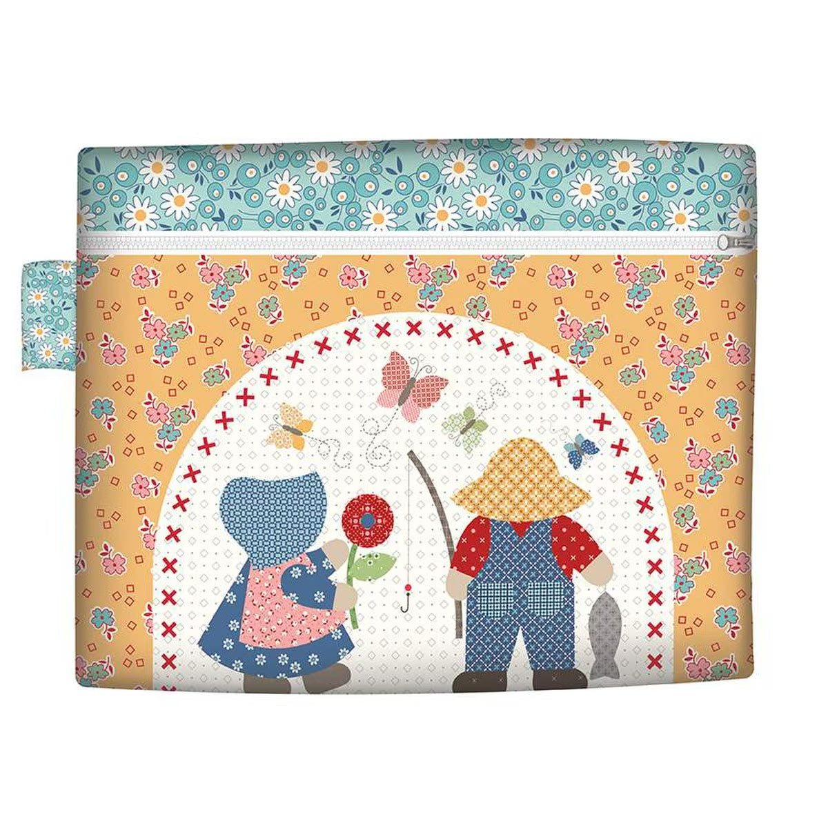 Lori Holt Zippy Bags Quilt Fabric - Zippy Bags 3 - HD15572-PANEL- SOLD AS A 56" x 56" PANEL