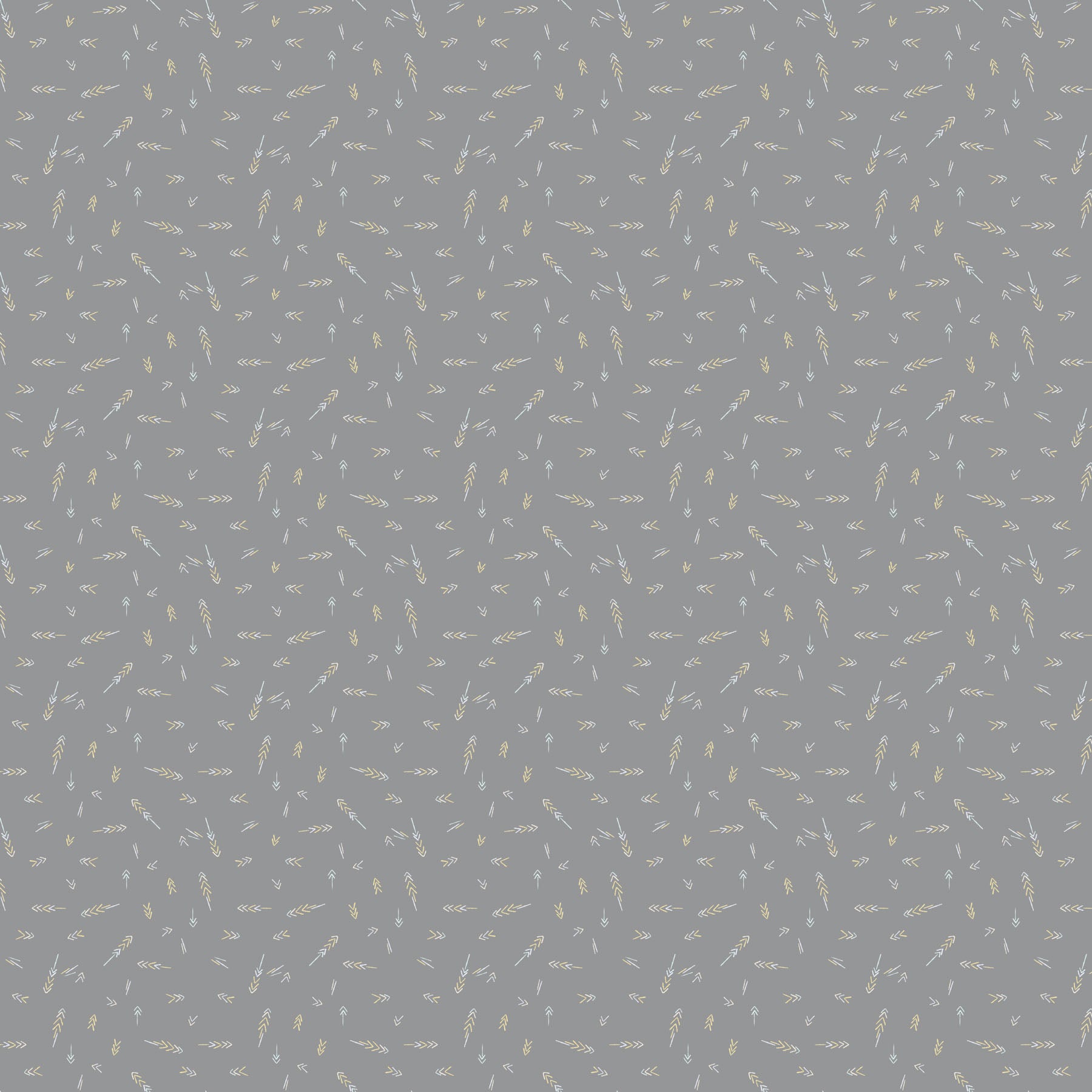 Lucky Day Quilt Fabric - Arrows in Gray - F90972-90 - COTTON FLANNEL