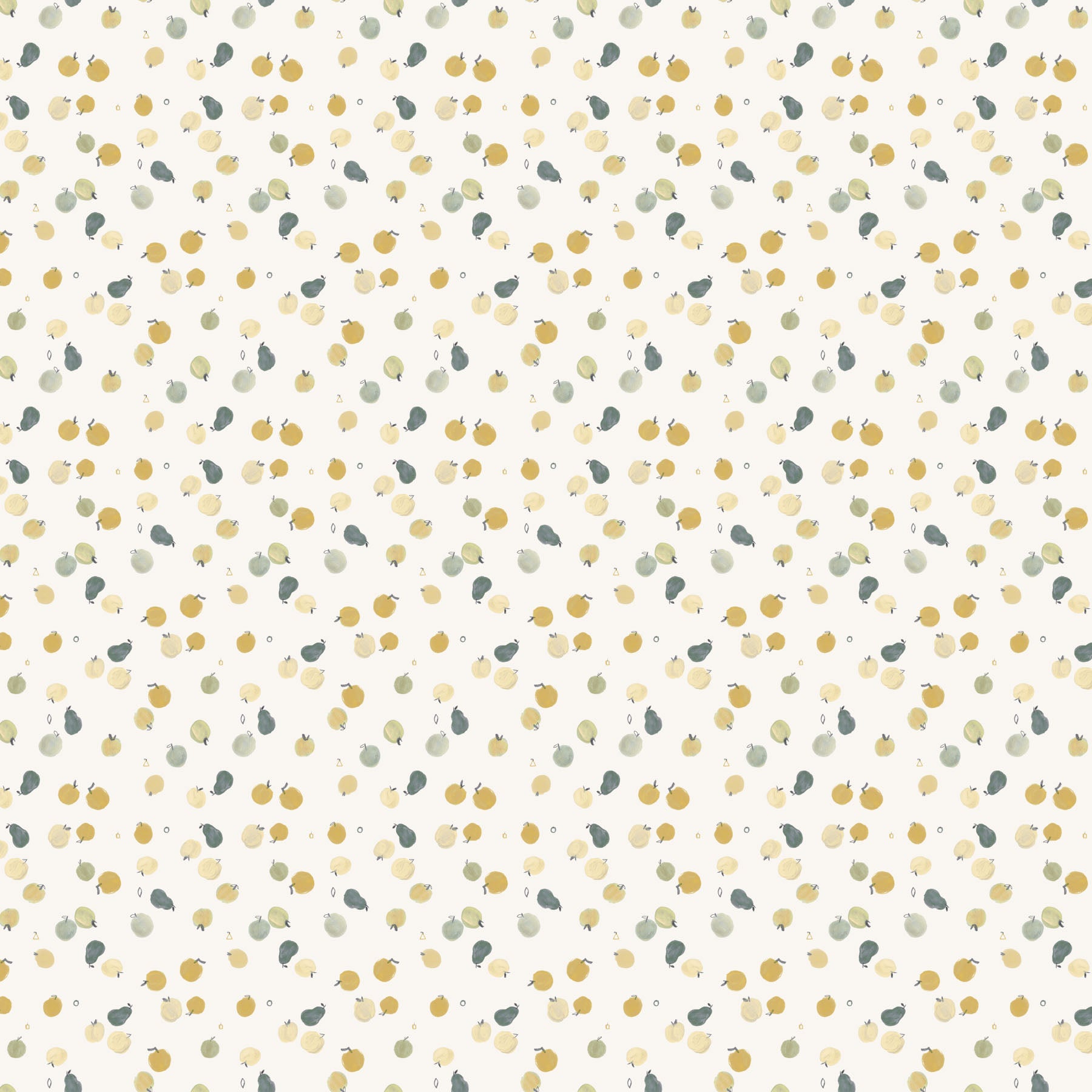 Lucky Day Quilt Fabric - Fruits in Cream - F90970-11 - COTTON FLANNEL