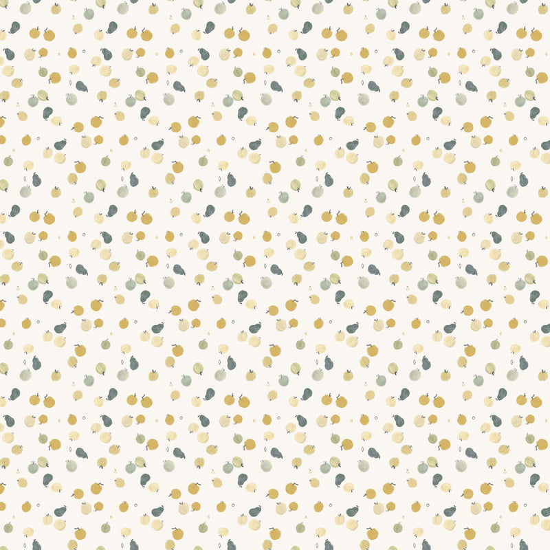 Lucky Day Quilt Fabric - Fruits in Cream - F90970-11 - COTTON FLANNEL