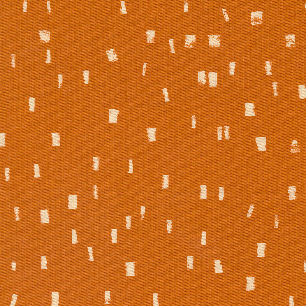 Maeve Quilt Fabric - Ink Dash in Mum Orange - 11939 26