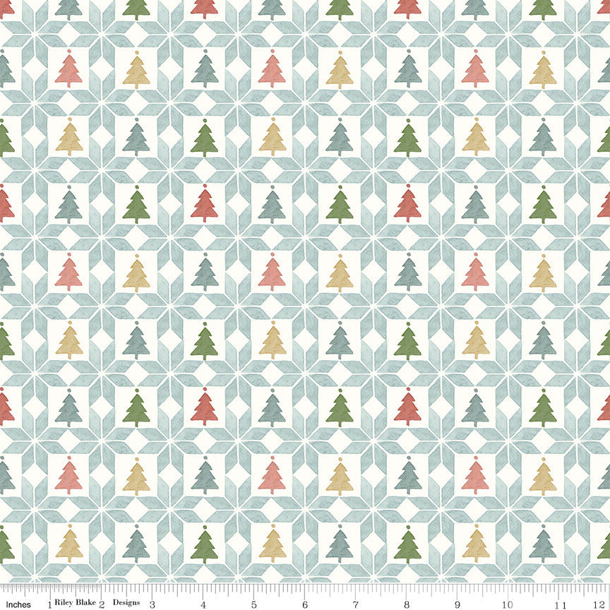 Magical Winterland Quilt Fabric - Patchwork in Multi - C14946-MULTI