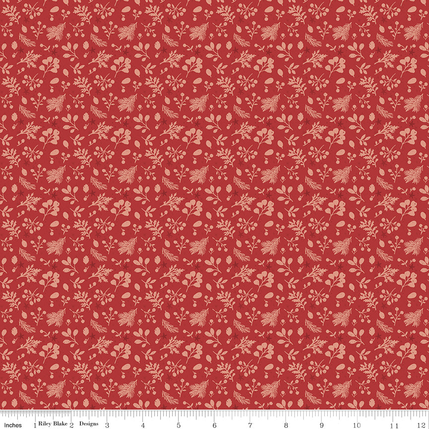 Magical Winterland Quilt Fabric - Tonal in Barn Red - C14947-BARNRED