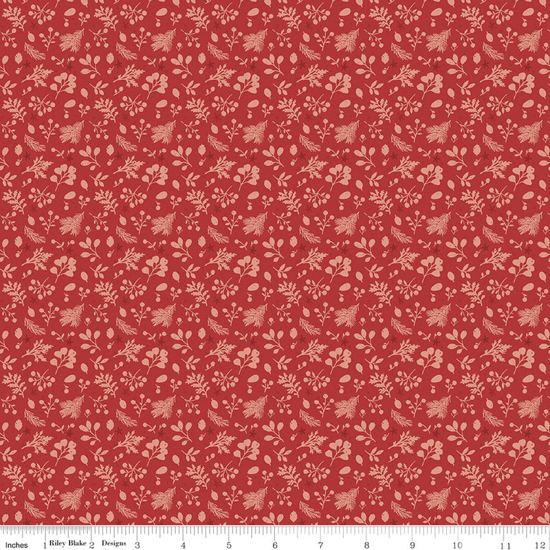 Magical Winterland Quilt Fabric - Tonal in Barn Red - C14947-BARNRED